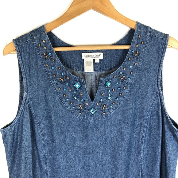 Coldwater Creek Blue Midi Dress - Picture 2 of 8